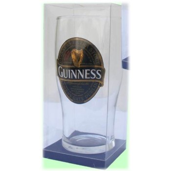 Bicchiere birra Guinness logo nero