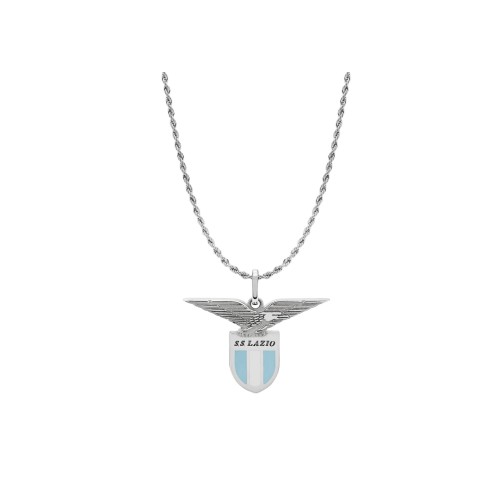 Medaglia in acciaio 316L con catena SS Lazio Cm. 55
