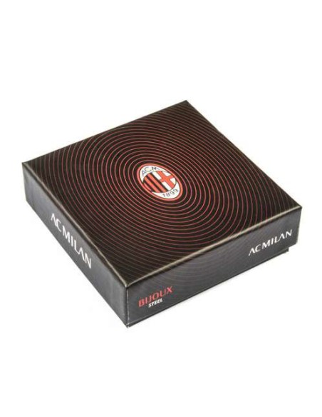 Bracciale in cordino e acciaio 316L AC Milan