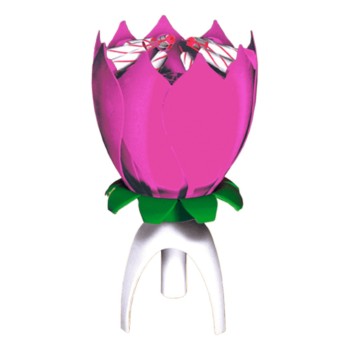 Candelina fiore musicale rosa