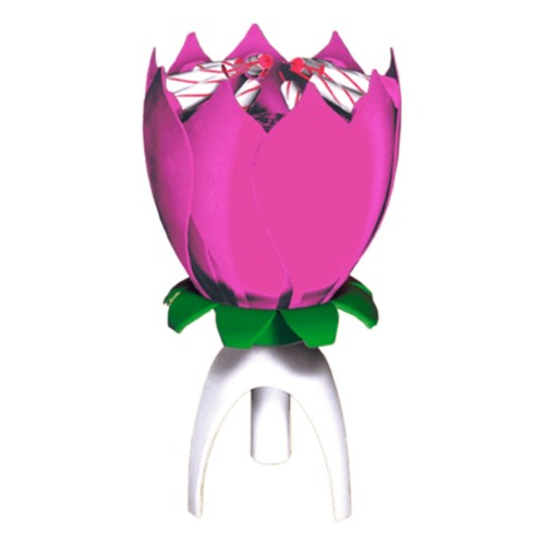 Candelina fiore musicale rosa