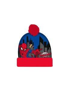 Cappello con risvolto e pon pon - Spiderman