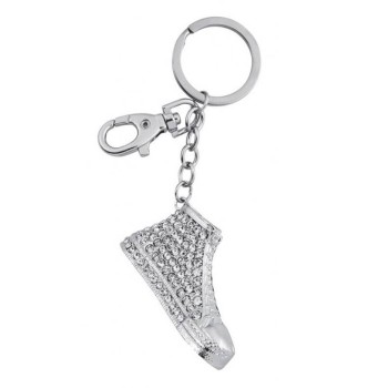 Portachiavi in metallo Scarpa sportiva con strass