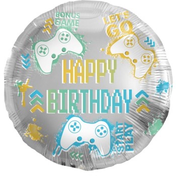 Palloncino mylar 18’’ Cm. 45 – Game Happy Birthday