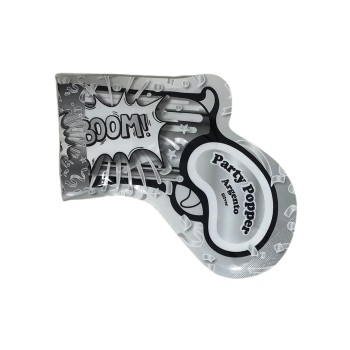 Party Popper sparacoriandoli revolver - Argento