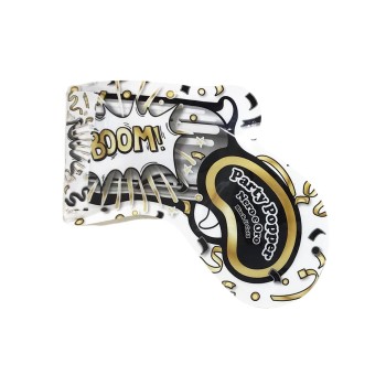 Party Popper sparacoriandoli revolver - Nero e oro
