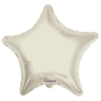 Palloncino Mylar 18" Cm. 45 - Stella - Avorio