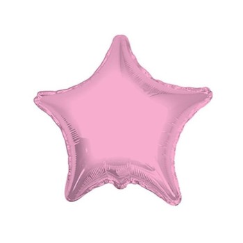 Palloncino Mylar 4" - Stella - Rosa baby - Confezione 5 pezzi