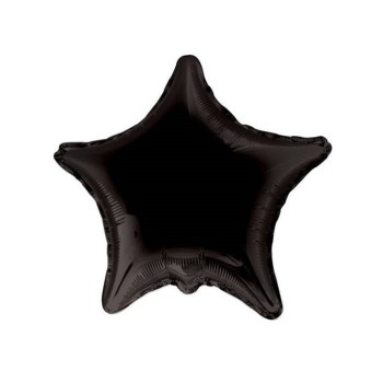 Palloncino Mylar 4" - Stella - Nero - Confezione 5 pezzi