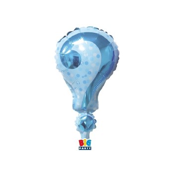 Palloncino mylar sagomato Cm. 22x38 - Punto interrogativo Boy?