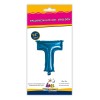 Palloncino mylar 14" Cm. 35 con valvola - Blu - Lettera T
