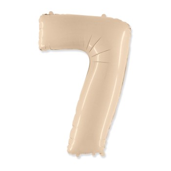 Palloncino Mylar 40" Cm. 101 Rocca - Crema - Numero 7