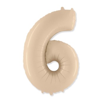 Palloncino Mylar 40" Cm. 101 Rocca - Crema - Numero 6