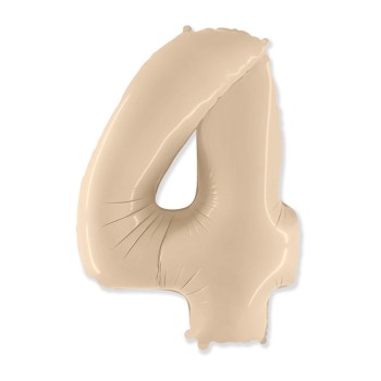 Palloncino Mylar 40" Cm. 101 Rocca - Crema - Numero 4
