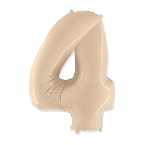 Palloncino Mylar 40" Cm. 101 Rocca - Crema - Numero 4