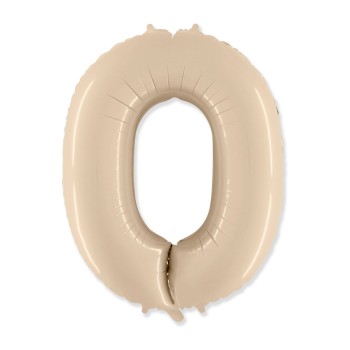 Palloncino Mylar 40" Cm. 101 Rocca - Crema - Numero 0