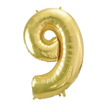 Palloncino Mylar 40" Cm. 101 Rocca - Champagne - Numero 9