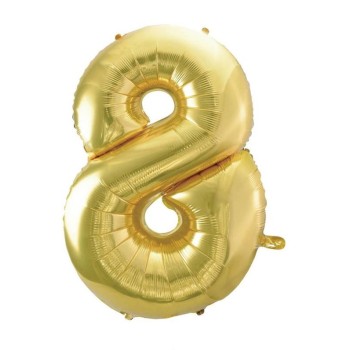 Palloncino Mylar 40" Cm. 101 Rocca - Champagne - Numero 8