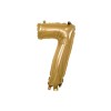 Palloncino Mylar 14" Cm. 35 con valvola Rocca - Oro Gold - Numero 7