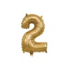 Palloncino Mylar 14" Cm. 35 con valvola Rocca - Oro Gold - Numero 2