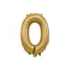 Palloncino Mylar 14" Cm. 35 con valvola Rocca - Oro Gold - Numero 0