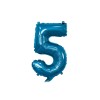 Palloncino Mylar 14" Cm. 35 con valvola Rocca - Blu - Numero 5