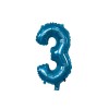 Palloncino Mylar 14" Cm. 35 con valvola Rocca - Blu - Numero 3