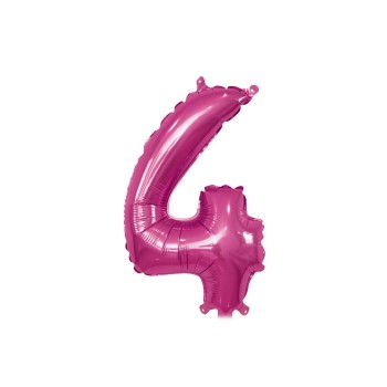 Palloncino Mylar 14" Cm. 35 con valvola Rocca - Fuxia - Numero 4
