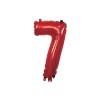 Palloncino Mylar 14" Cm. 35 con valvola Rocca - Rosso - Numero 7