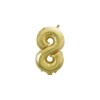 Palloncino Mylar 14" Cm. 35 con valvola Rocca - Champagne - Numero 8