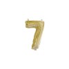 Palloncino Mylar 14" Cm. 35 con valvola Rocca - Champagne - Numero 7