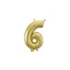 Palloncino Mylar 14" Cm. 35 con valvola Rocca - Champagne - Numero 6