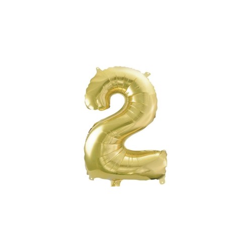 Palloncino Mylar 14" Cm. 35 con valvola Rocca - Champagne - Numero 2