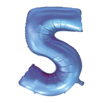 Palloncino Mylar 40" Cm. 101 Rocca - Satin Pervinca - Numero 5