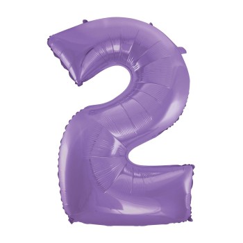 Palloncino Mylar 40" Cm. 101 Rocca - Satin Lilla - Numero 2