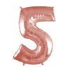 Palloncino Mylar 40" Cm. 101 Rocca - Rosa Gold - Numero 5