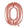 Palloncino Mylar 40" Cm. 101 Rocca - Rosa Gold - Numero 0