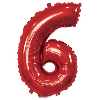 Palloncino Mylar 40" Cm. 101 Rocca - Rosso - Numero 6