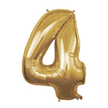 Palloncino Mylar 40" Cm. 101 Rocca - Oro Gold - Numero 4