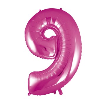Palloncino Mylar 40" Cm. 101 Rocca - Rosso - Numero 9