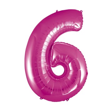 Palloncino Mylar 40" Cm. 101 Rocca - Fuxia - Numero 6