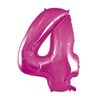 Palloncino Mylar 40" Cm. 101 Rocca - Fuxia - Numero 4