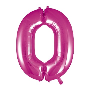 Palloncino Mylar 40" Cm. 101 Rocca - Fuxia - Numero 0