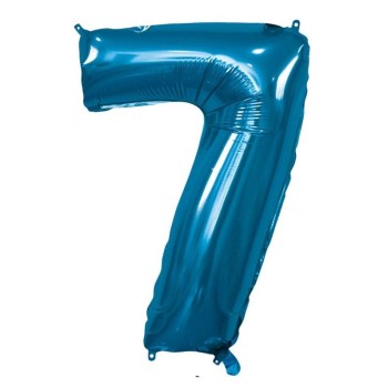 Palloncino Mylar 40" Cm. 101 Rocca - Blu - Numero 7