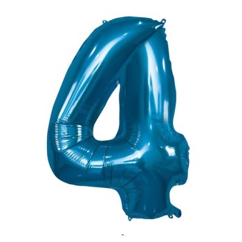 Palloncino Mylar 40" Cm. 101 Rocca - Blu - Numero 4