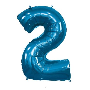 Palloncino Mylar 40" Cm. 101 Rocca - Blu - Numero 2