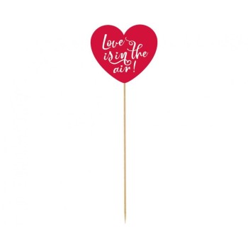 Cake topper "Cuore Love is in the air" Cm. 10x30