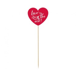 Cake topper "Cuore Love is in the air" Cm. 10x30