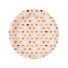 Piatti carta 18 cm. - Rosa cuori muticolor - Cf. 6 pezzi