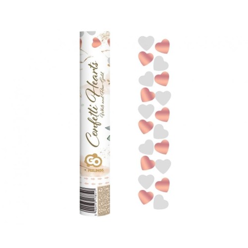 Cannone sparacoriandoli Cm. 30 - Cuori metallizzati
